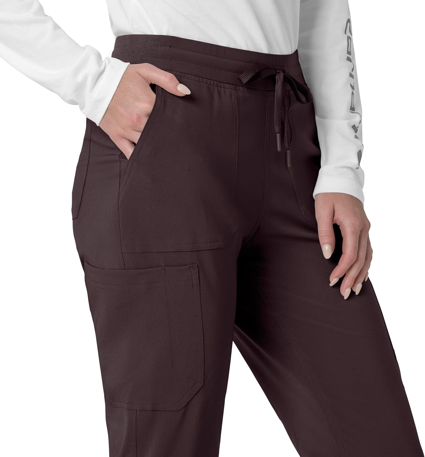 image:imageCarhartt Force CrossFlex Womens Cargo Jogger Scrub PantDark Sepia