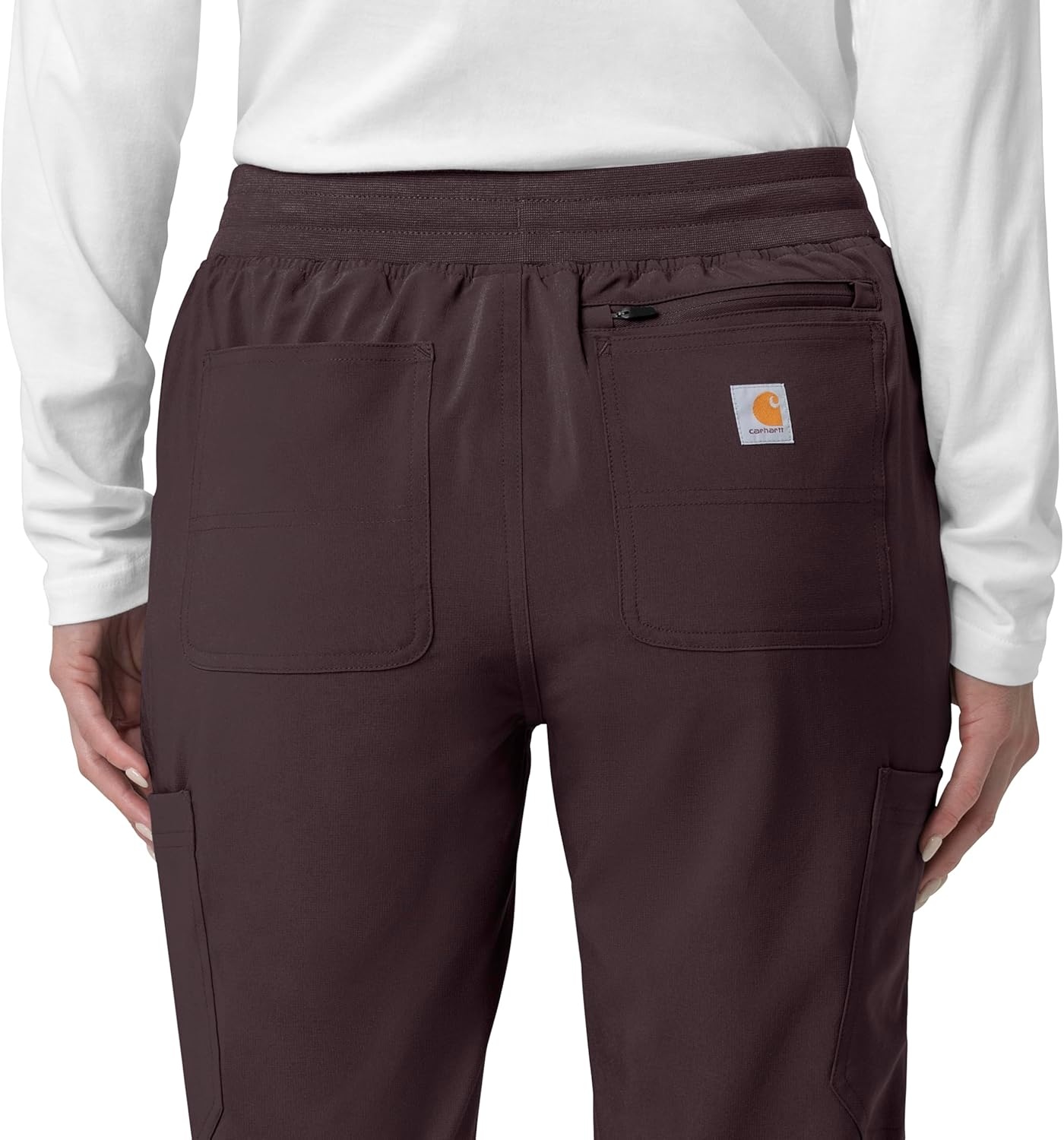image:imageCarhartt Force CrossFlex Womens Cargo Jogger Scrub PantDark Sepia
