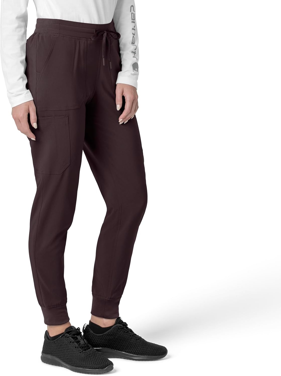 image:imageCarhartt Force CrossFlex Womens Cargo Jogger Scrub PantDark Sepia