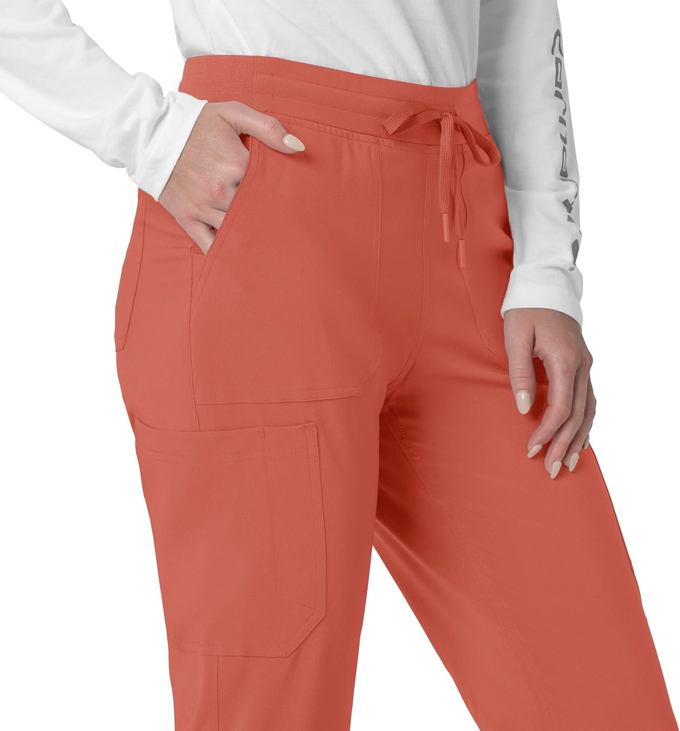 image:imageCarhartt Force CrossFlex Womens Cargo Jogger Scrub PantDusty Cedar