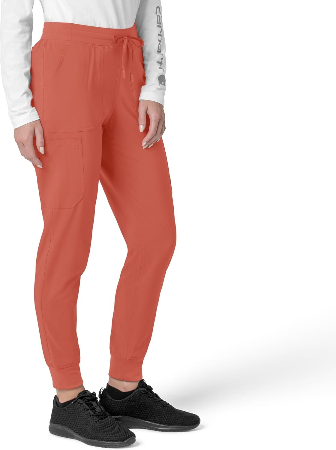 image:imageCarhartt Force CrossFlex Womens Cargo Jogger Scrub PantDusty Cedar