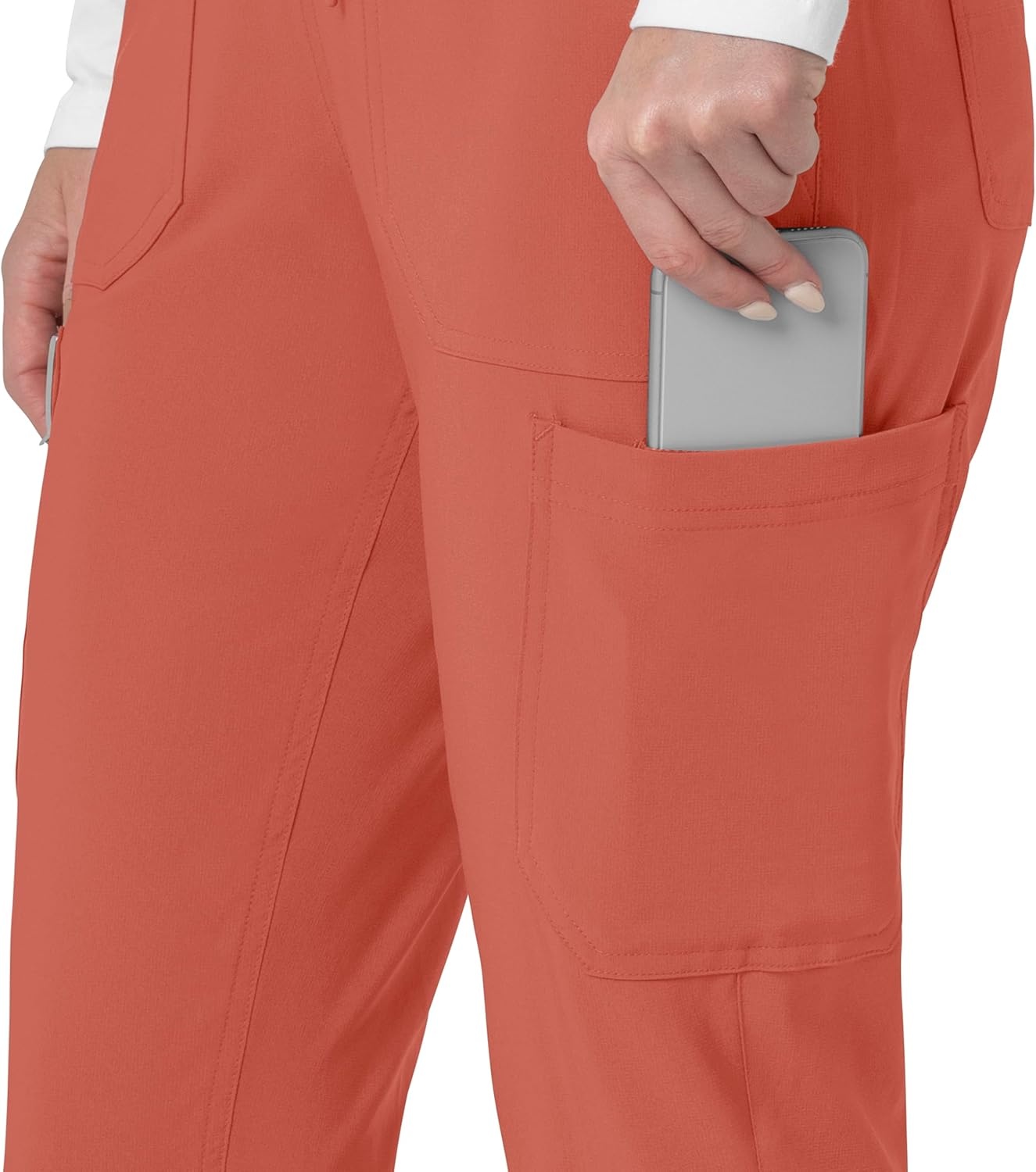 image:imageCarhartt Force CrossFlex Womens Cargo Jogger Scrub PantDusty Cedar