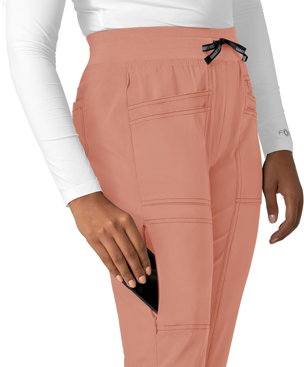 image:imageCarhartt Force CrossFlex Womens Cargo Jogger Scrub PantMauve