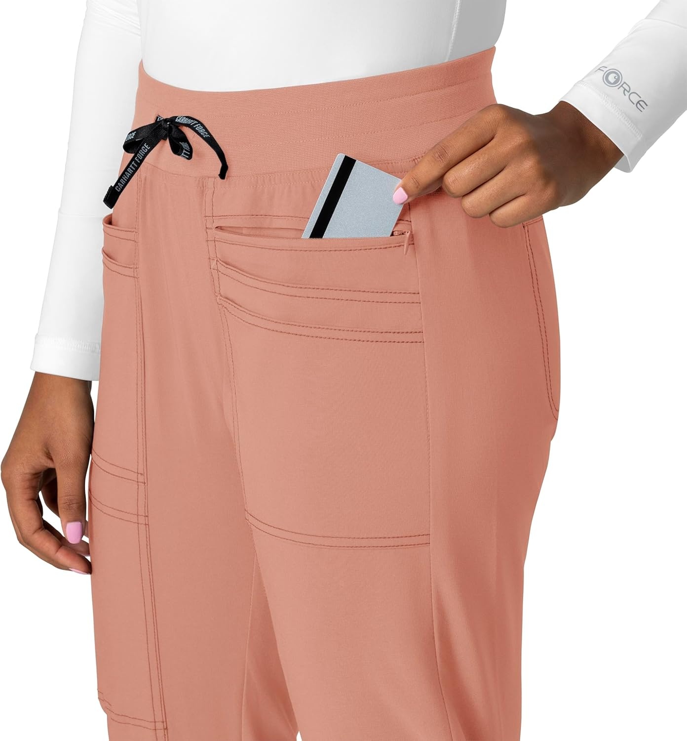 image:imageCarhartt Force CrossFlex Womens Cargo Jogger Scrub PantMauve