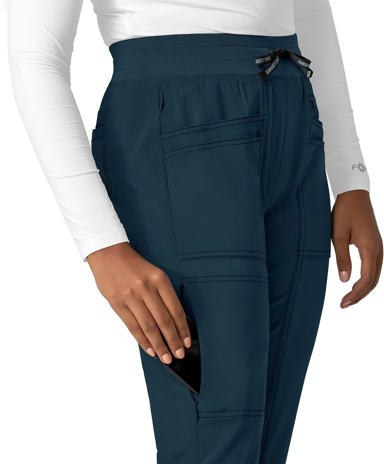 image:imageCarhartt Force CrossFlex Womens Cargo Jogger Scrub PantNavy