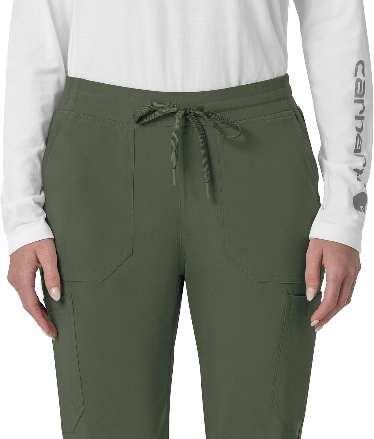 image:imageCarhartt Force CrossFlex Womens Cargo Jogger Scrub PantOlive