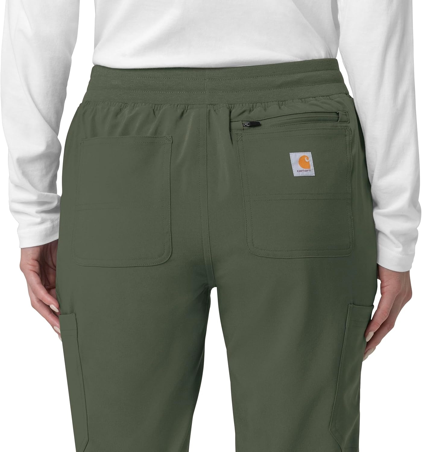 image:imageCarhartt Force CrossFlex Womens Cargo Jogger Scrub PantOlive