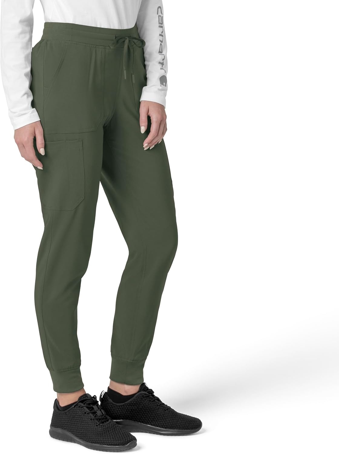 image:imageCarhartt Force CrossFlex Womens Cargo Jogger Scrub PantOlive