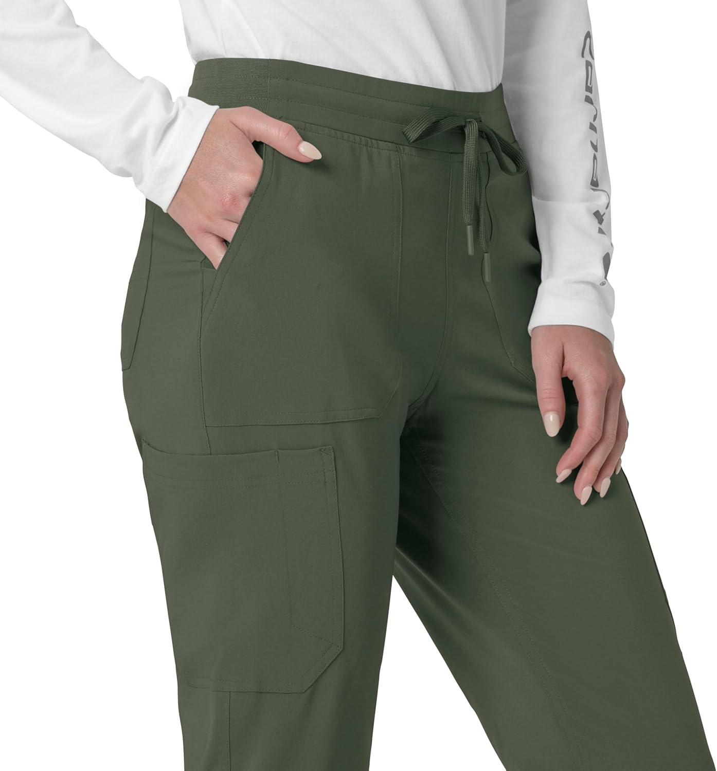 image:imageCarhartt Force CrossFlex Womens Cargo Jogger Scrub PantOlive
