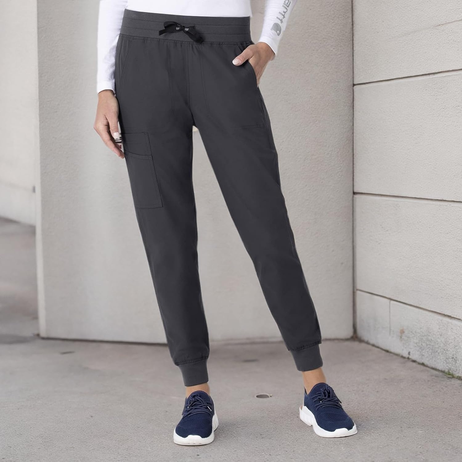 image:imageCarhartt Force CrossFlex Womens Cargo Jogger Scrub PantPewter