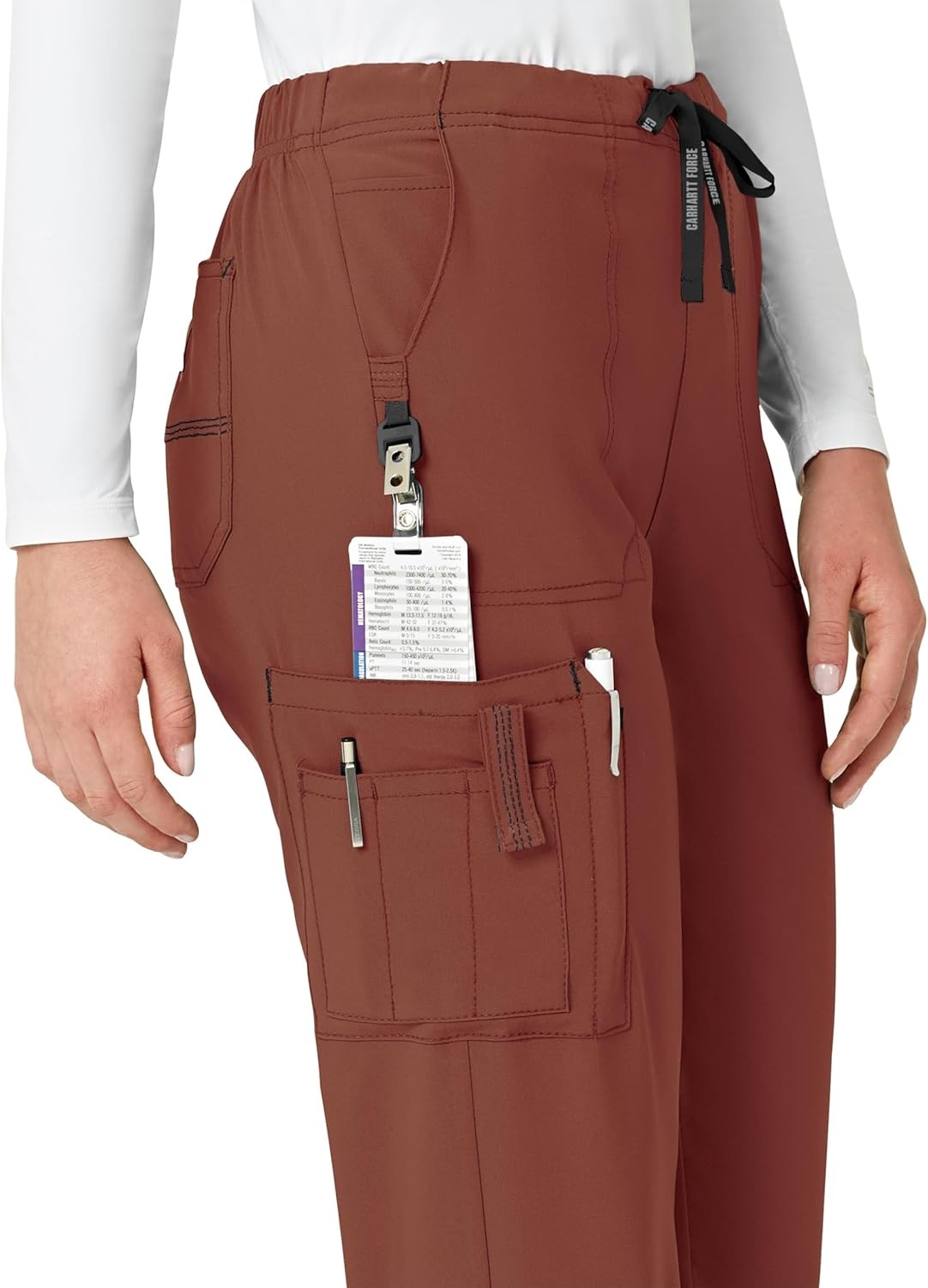 image:imageCarhartt Force CrossFlex Womens Cargo Jogger Scrub PantSable