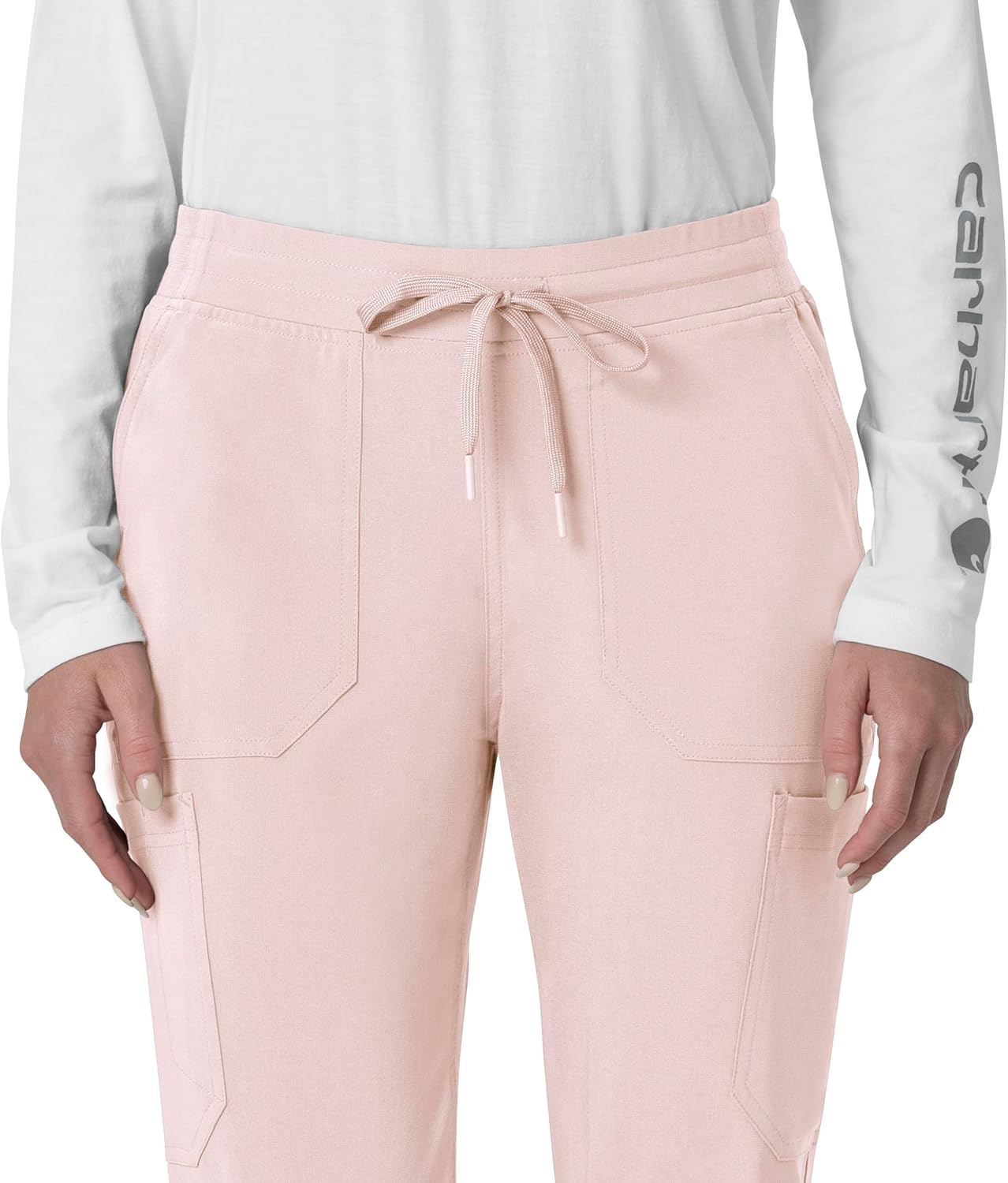 image:imageCarhartt Force CrossFlex Womens Cargo Jogger Scrub PantSoft Rose