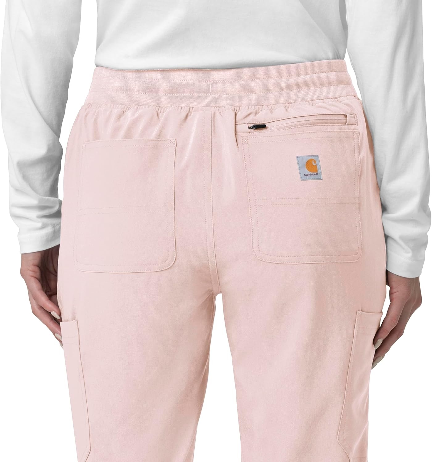 image:imageCarhartt Force CrossFlex Womens Cargo Jogger Scrub PantSoft Rose