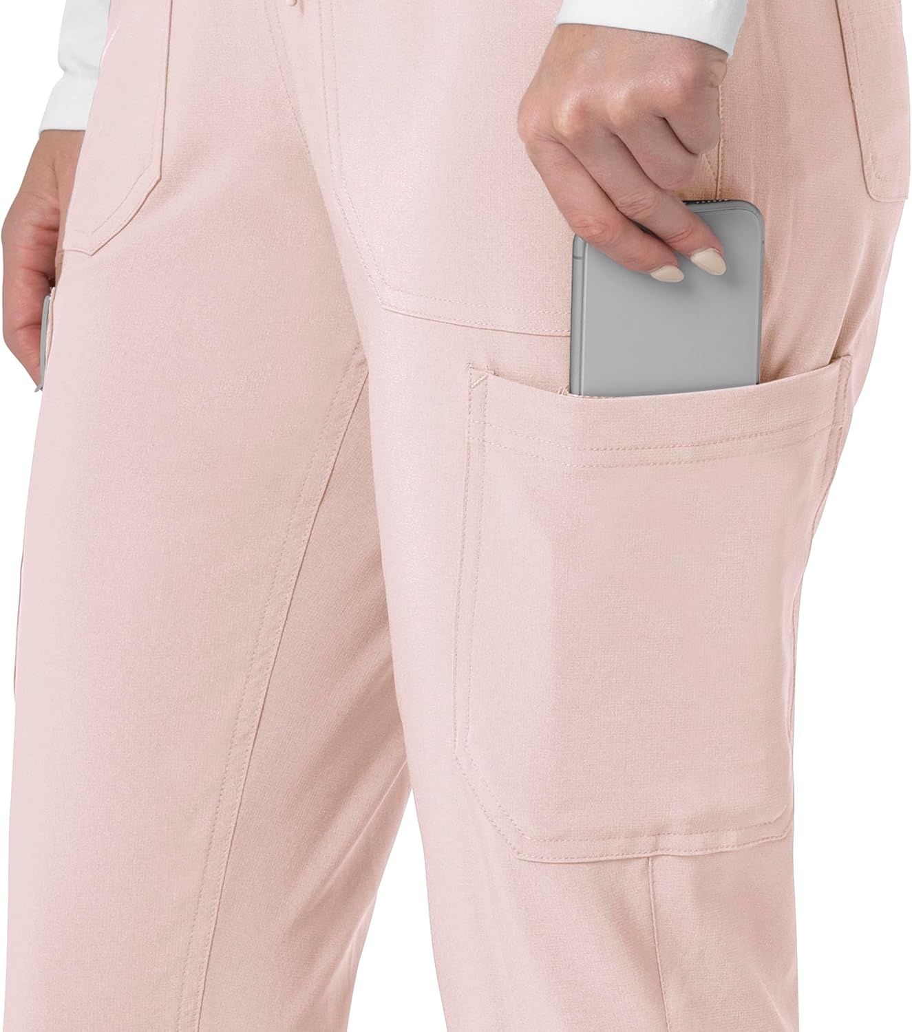 image:imageCarhartt Force CrossFlex Womens Cargo Jogger Scrub PantSoft Rose