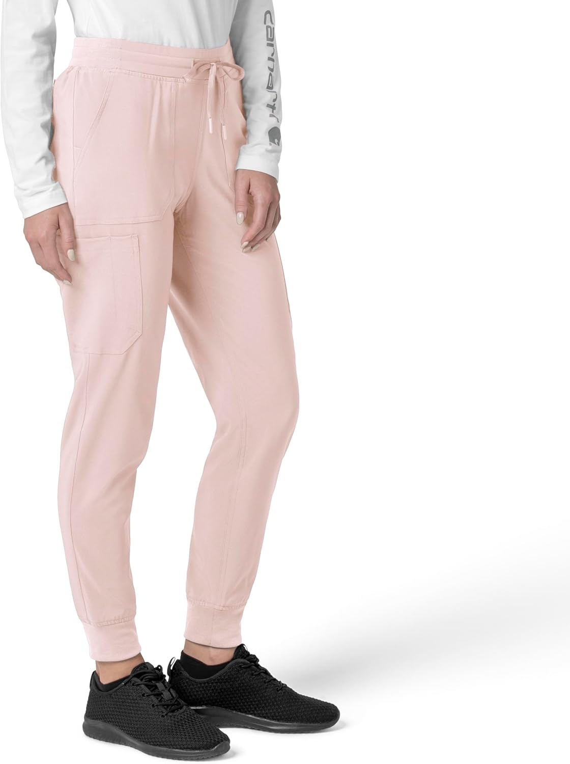image:imageCarhartt Force CrossFlex Womens Cargo Jogger Scrub PantSoft Rose