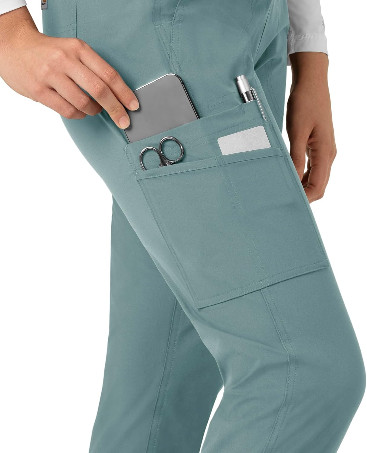 image:imageCarhartt Force CrossFlex Womens Cargo Jogger Scrub PantSummer Blue