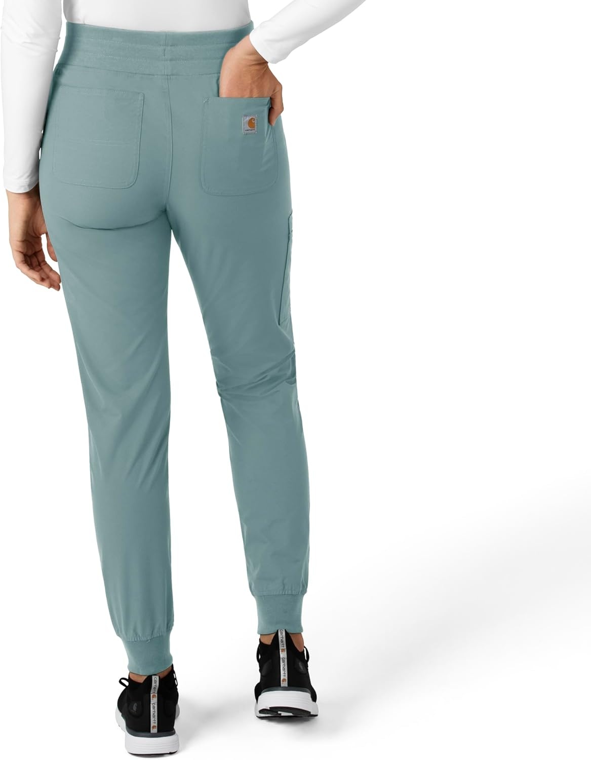 image:imageCarhartt Force CrossFlex Womens Cargo Jogger Scrub PantSummer Blue