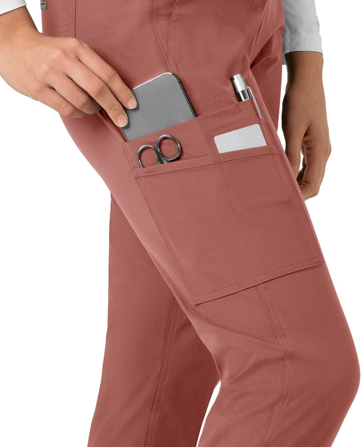 image:imageCarhartt Force CrossFlex Womens Cargo Jogger Scrub PantWildrose