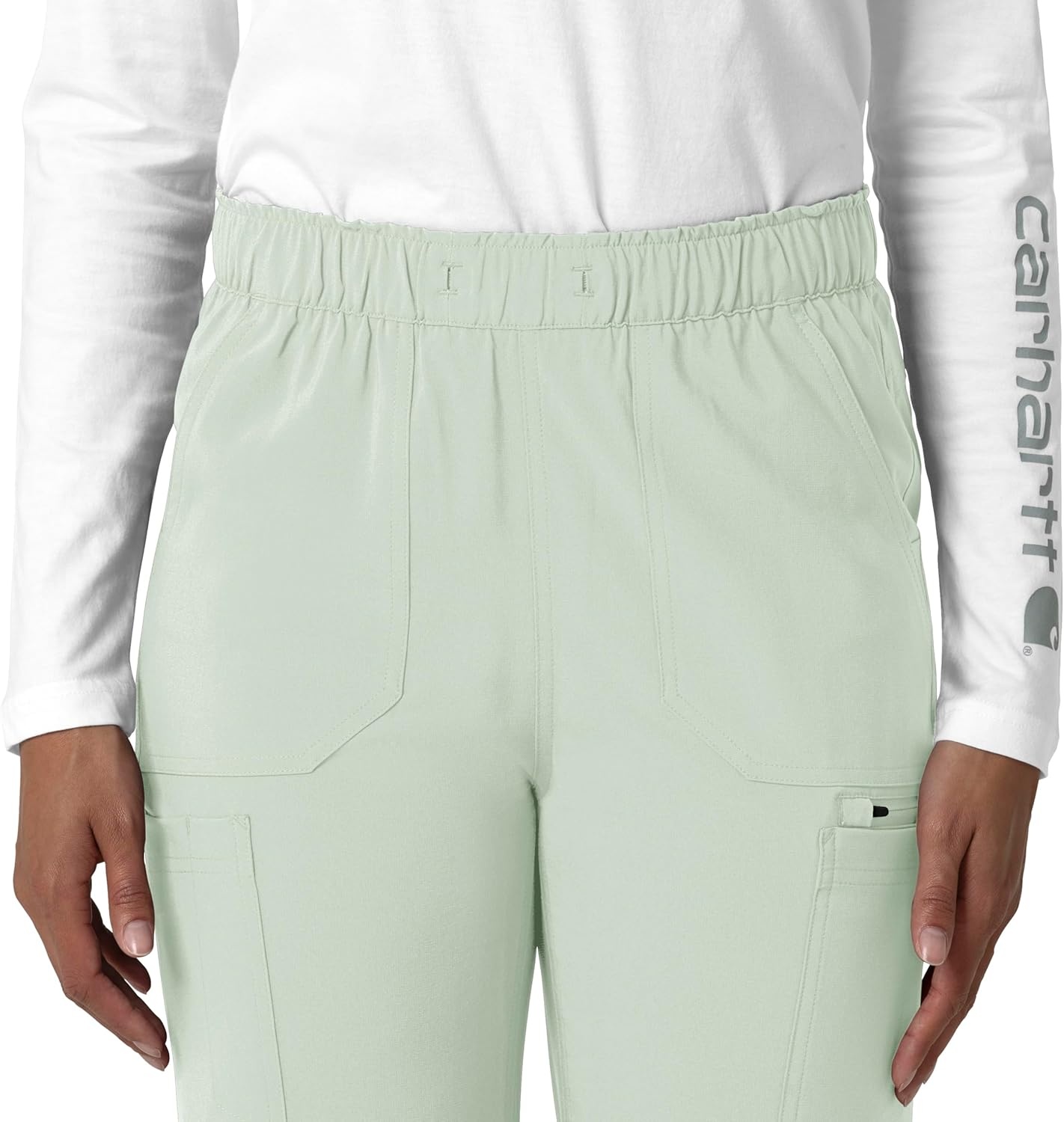 image:imageCarhartt Force CrossFlex Womens Straight Leg Cargo Scrub PantBig Sky