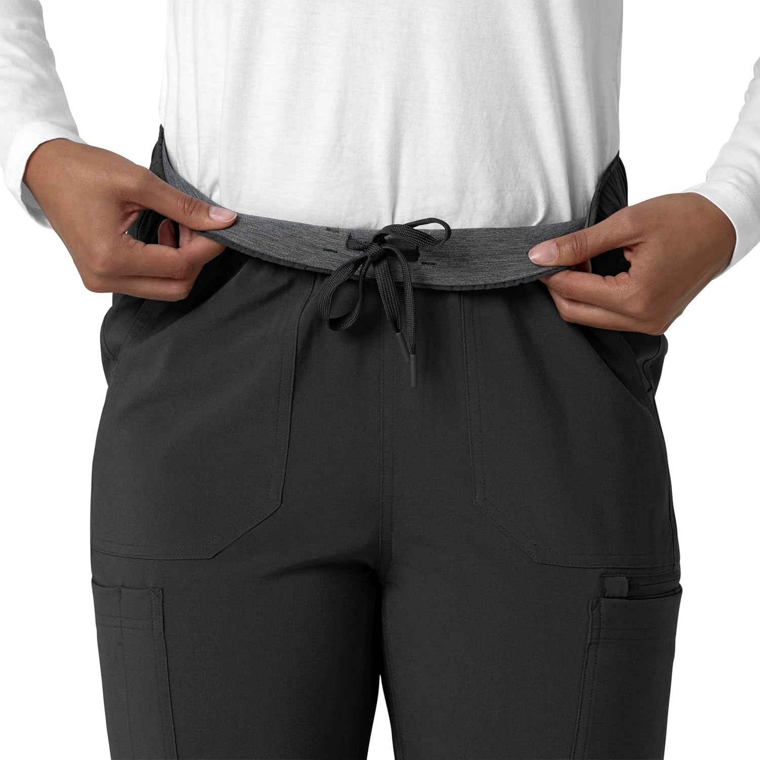 image:imageCarhartt Force CrossFlex Womens Straight Leg Cargo Scrub PantBlack