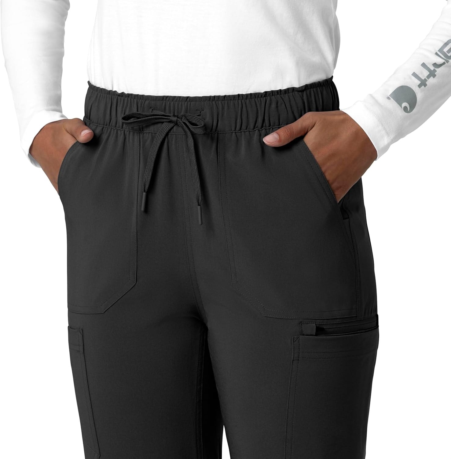 image:imageCarhartt Force CrossFlex Womens Straight Leg Cargo Scrub PantBlack