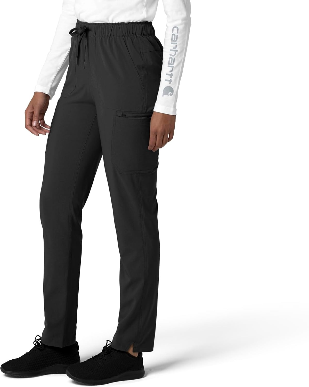 image:imageCarhartt Force CrossFlex Womens Straight Leg Cargo Scrub PantBlack