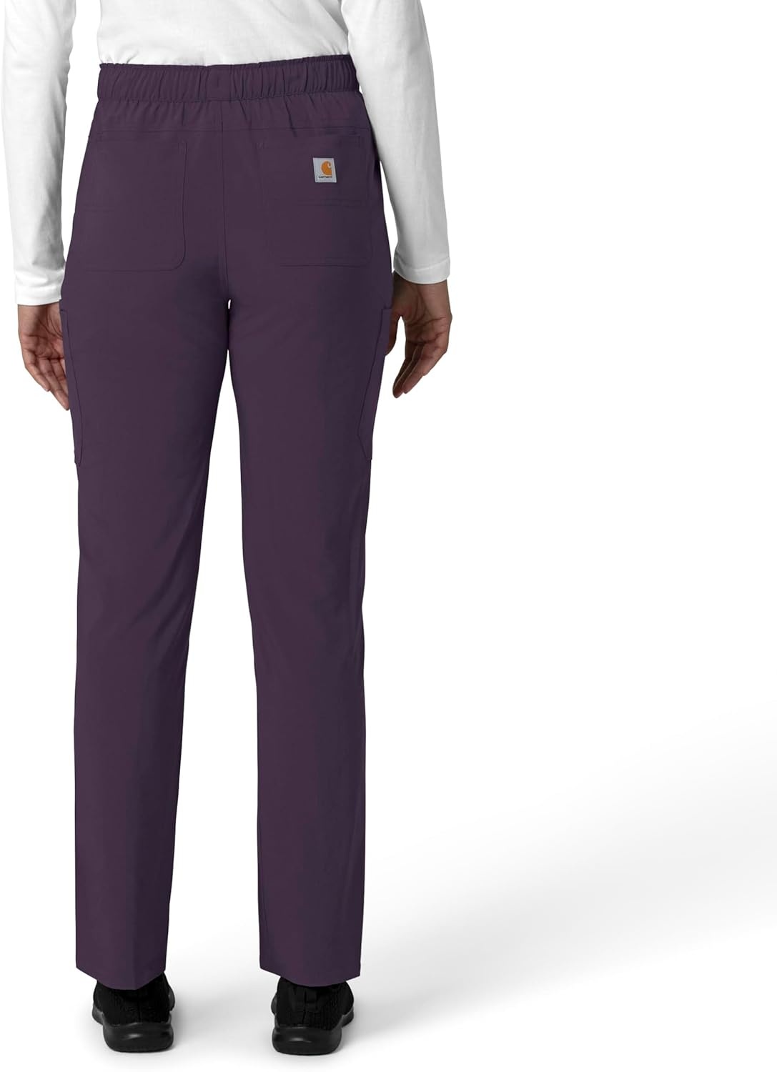 image:imageCarhartt Force CrossFlex Womens Straight Leg Cargo Scrub PantBlack Plum