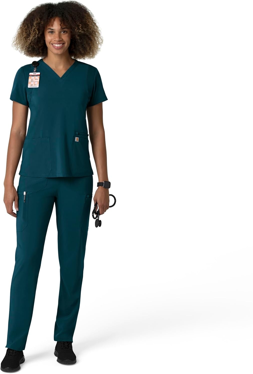 image:imageCarhartt Force CrossFlex Womens Straight Leg Cargo Scrub PantCaribbean