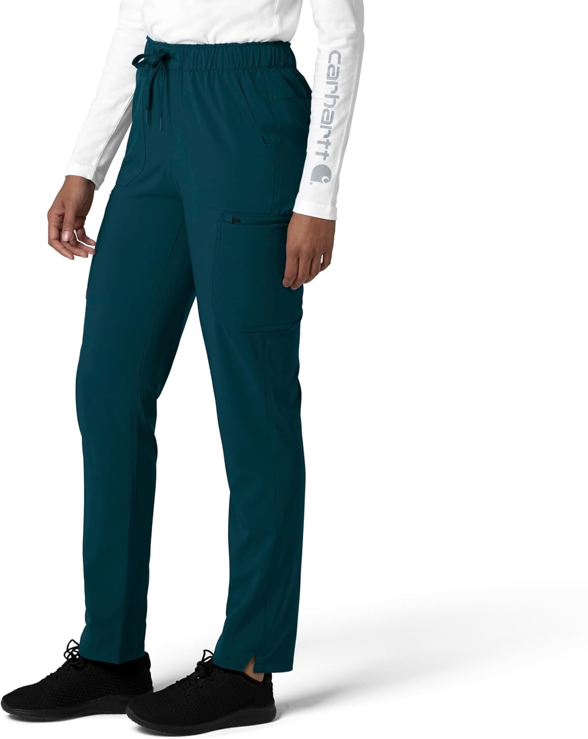 image:imageCarhartt Force CrossFlex Womens Straight Leg Cargo Scrub PantCaribbean