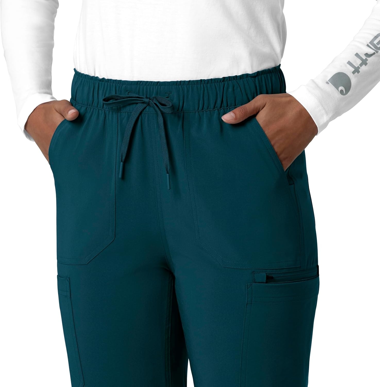 image:imageCarhartt Force CrossFlex Womens Straight Leg Cargo Scrub PantCaribbean
