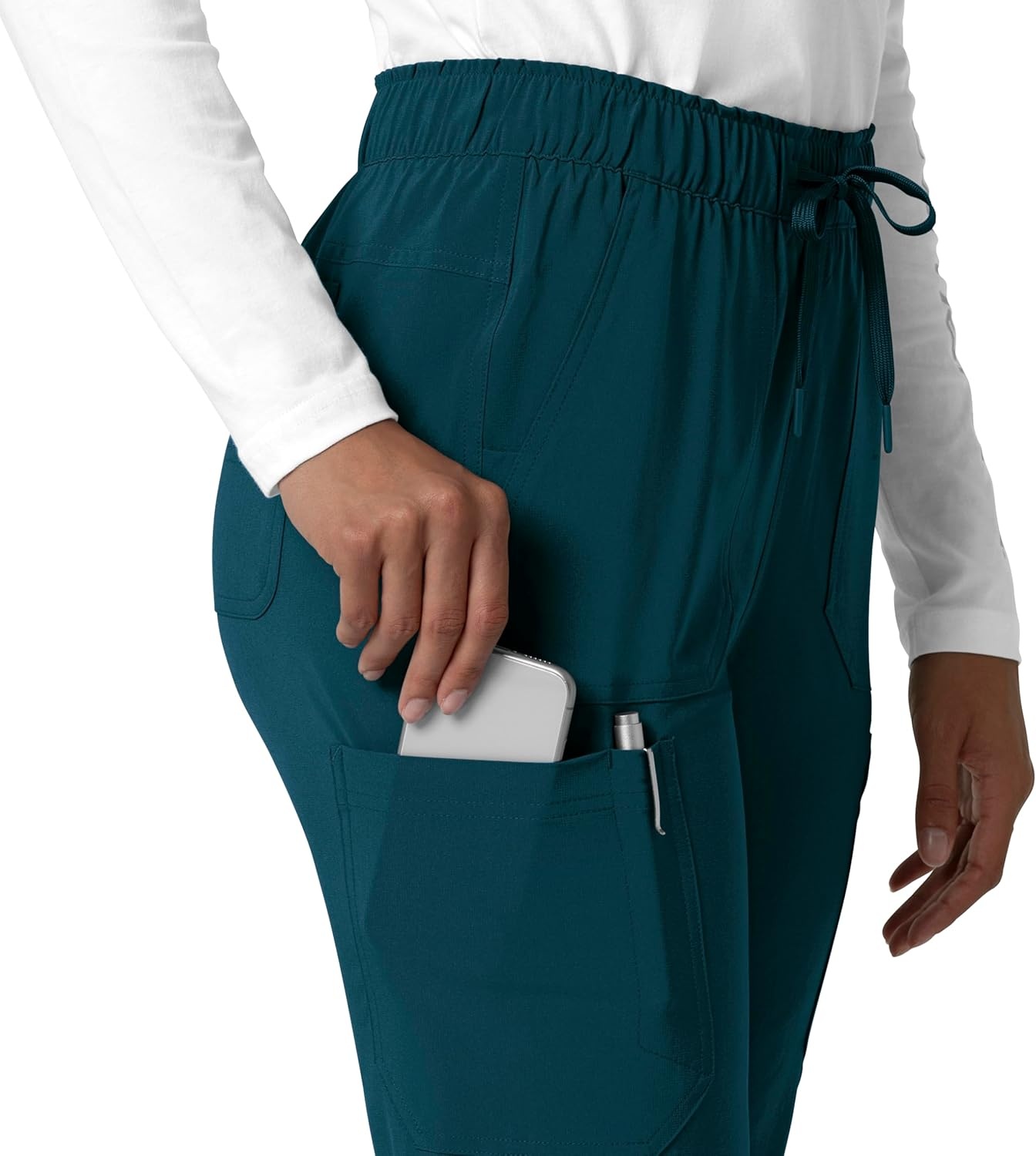 image:imageCarhartt Force CrossFlex Womens Straight Leg Cargo Scrub PantCaribbean