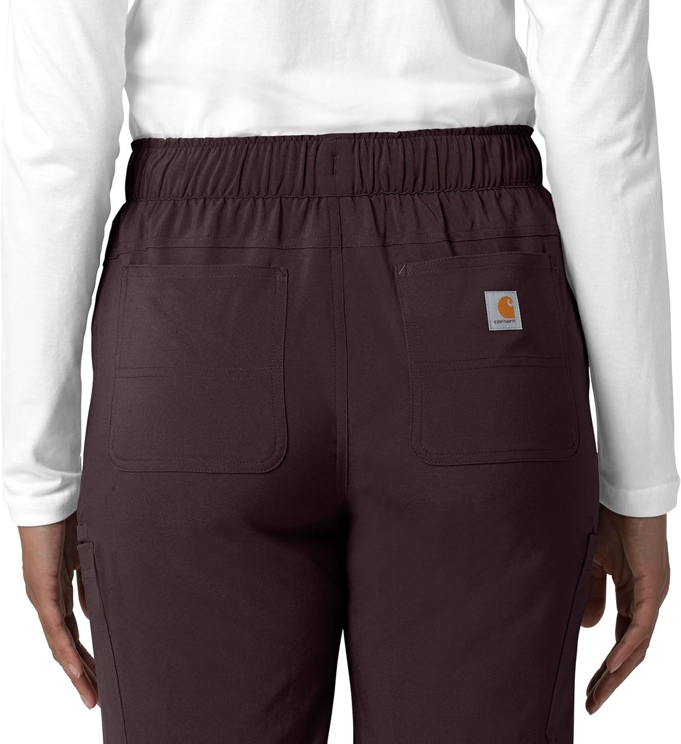 image:imageCarhartt Force CrossFlex Womens Straight Leg Cargo Scrub PantDark Sepia