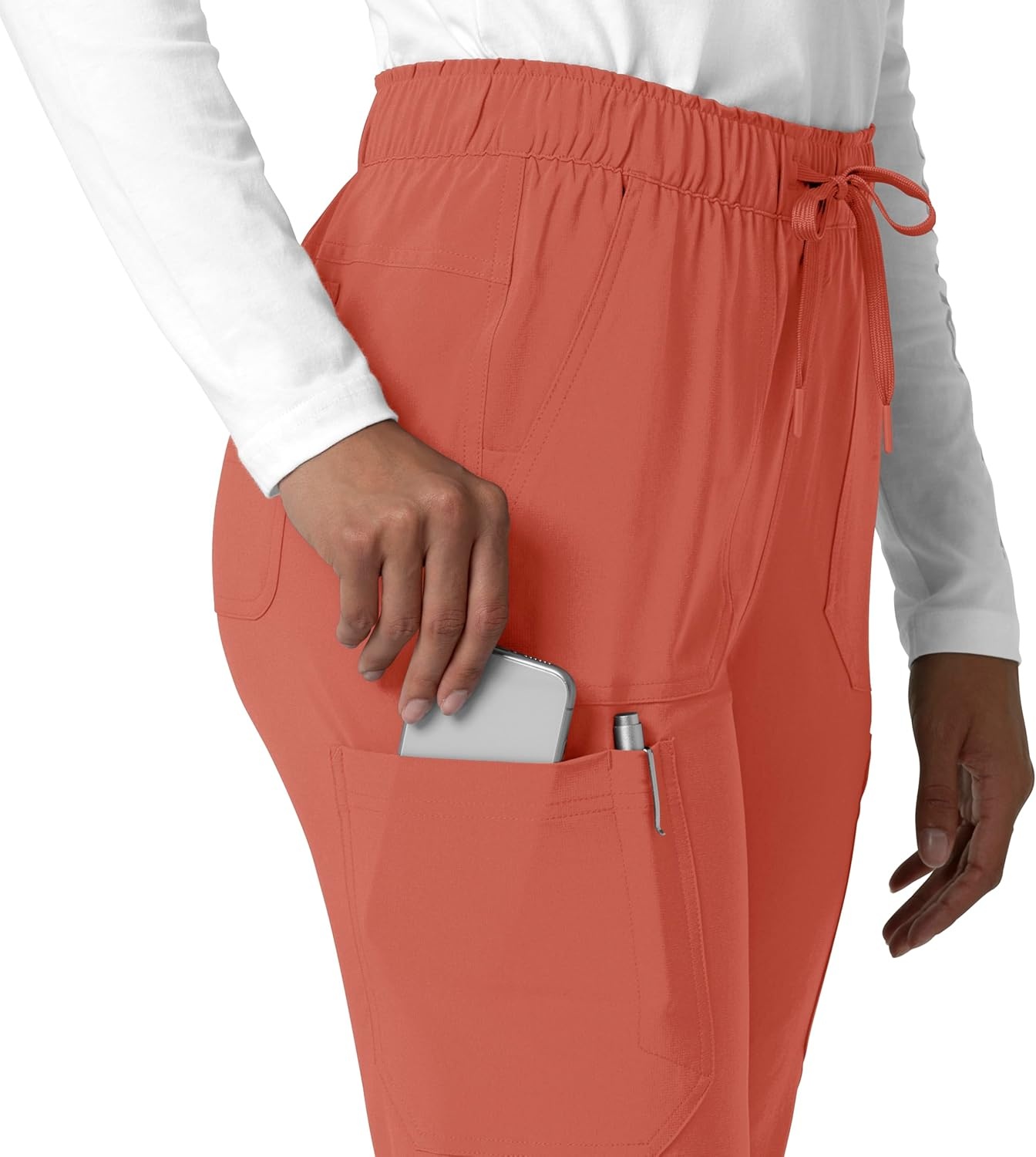 image:imageCarhartt Force CrossFlex Womens Straight Leg Cargo Scrub PantDusty Cedar