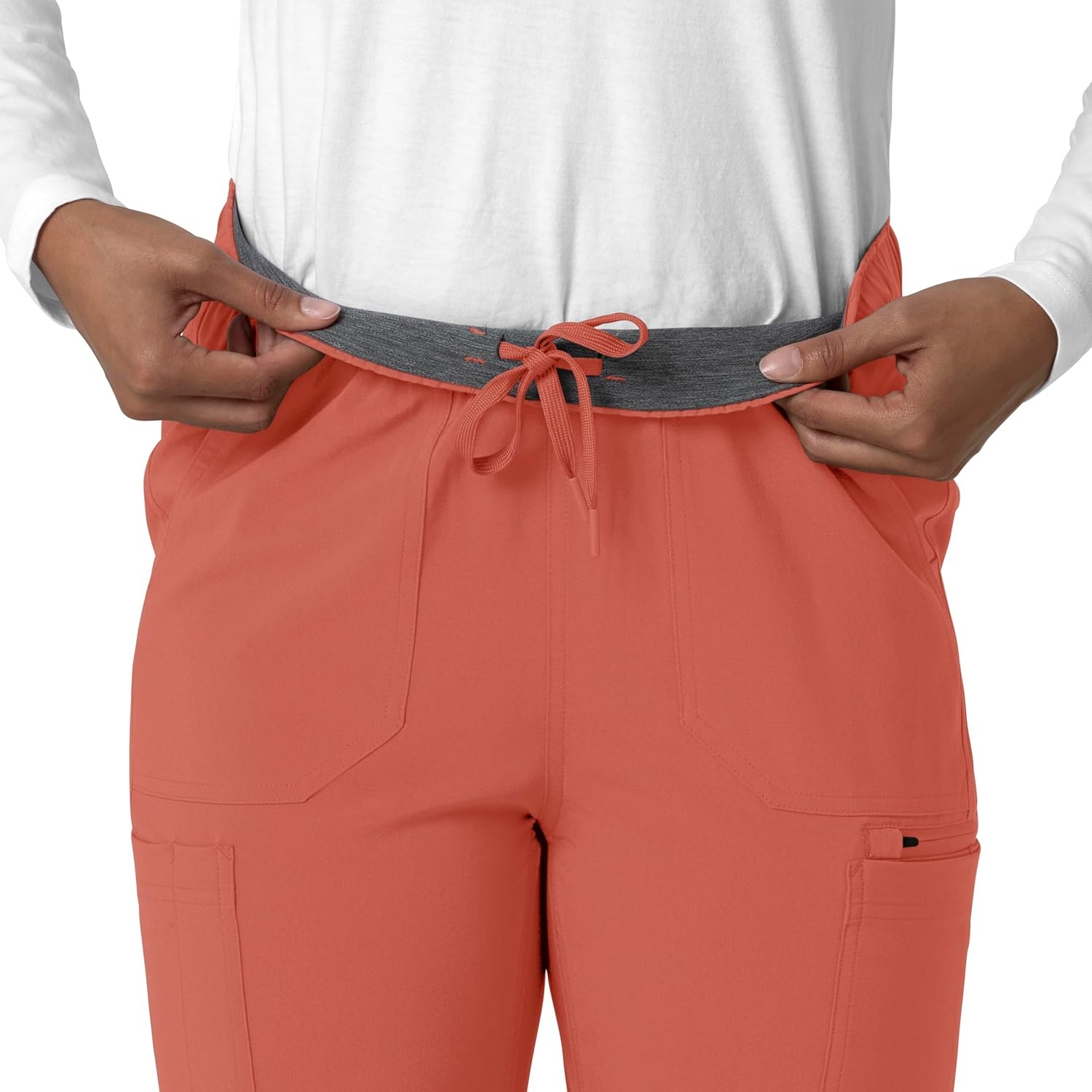 image:imageCarhartt Force CrossFlex Womens Straight Leg Cargo Scrub PantDusty Cedar