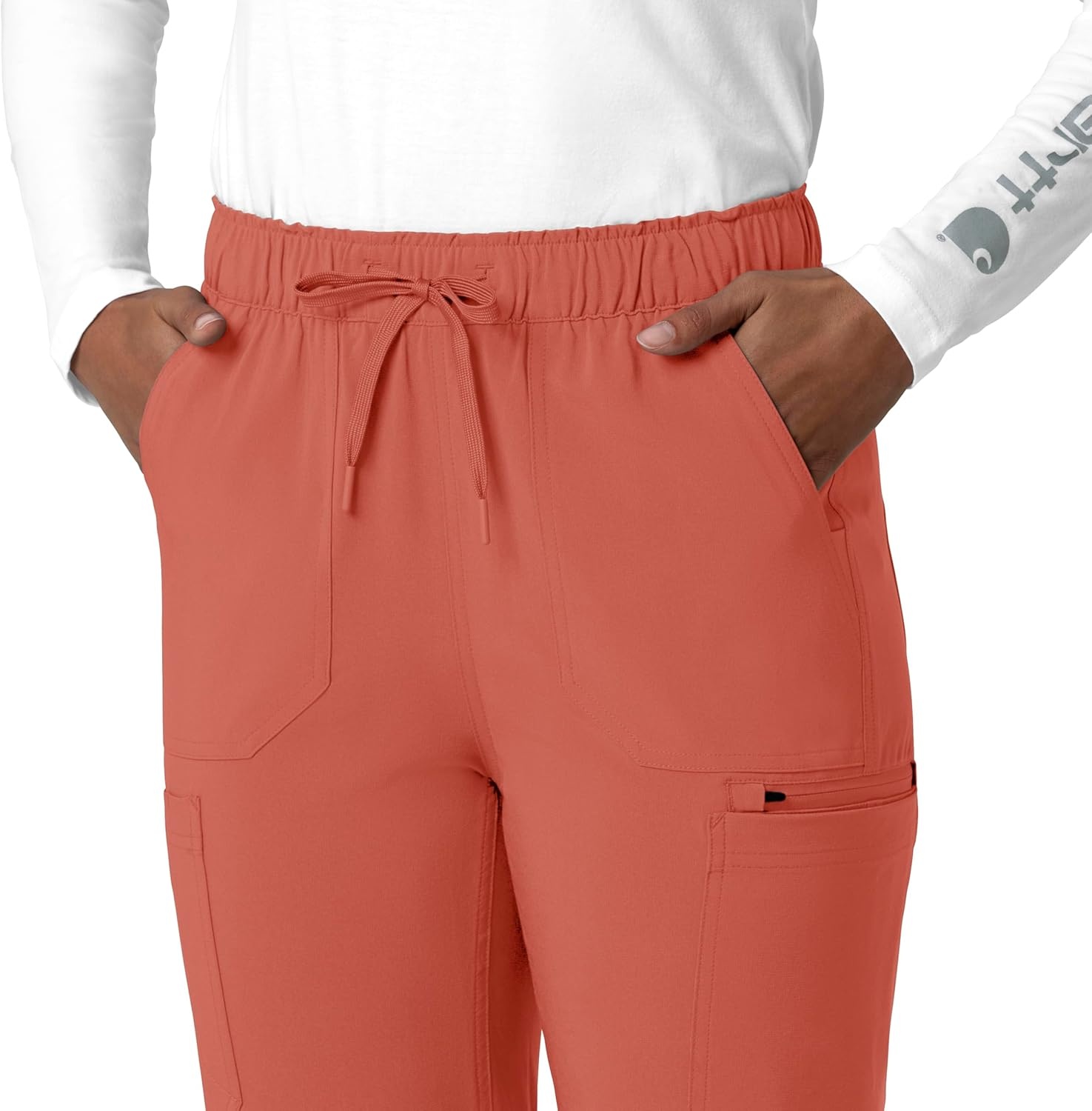 image:imageCarhartt Force CrossFlex Womens Straight Leg Cargo Scrub PantDusty Cedar