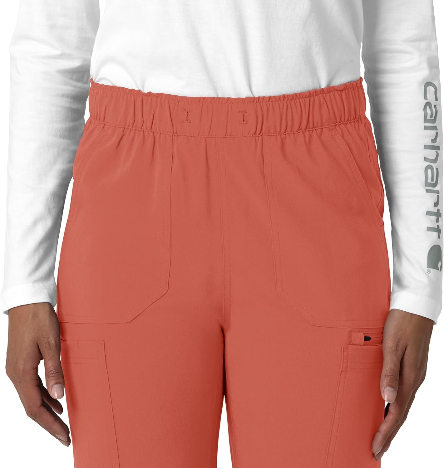 image:imageCarhartt Force CrossFlex Womens Straight Leg Cargo Scrub PantDusty Cedar