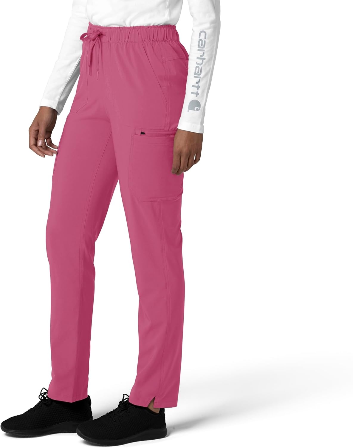 image:imageCarhartt Force CrossFlex Womens Straight Leg Cargo Scrub PantElectric Fuschia