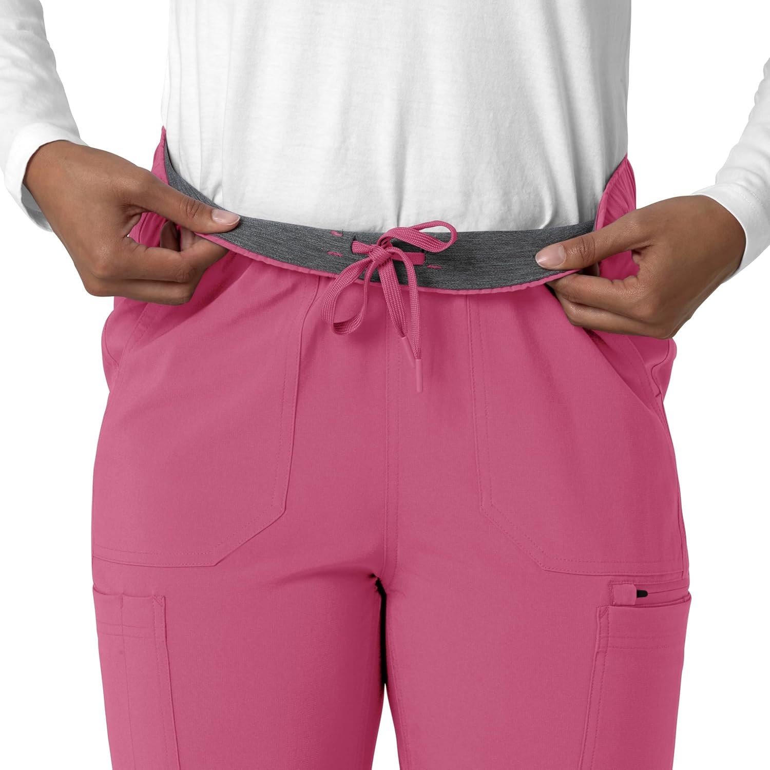 image:imageCarhartt Force CrossFlex Womens Straight Leg Cargo Scrub PantElectric Fuschia