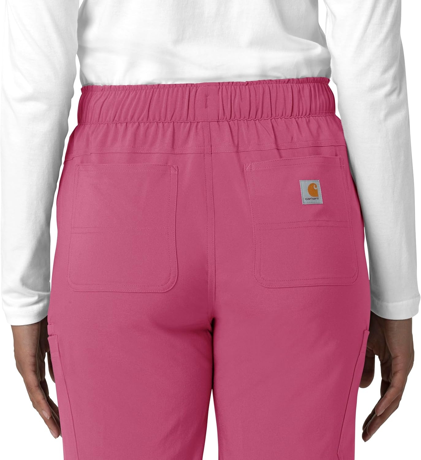 image:imageCarhartt Force CrossFlex Womens Straight Leg Cargo Scrub PantElectric Fuschia