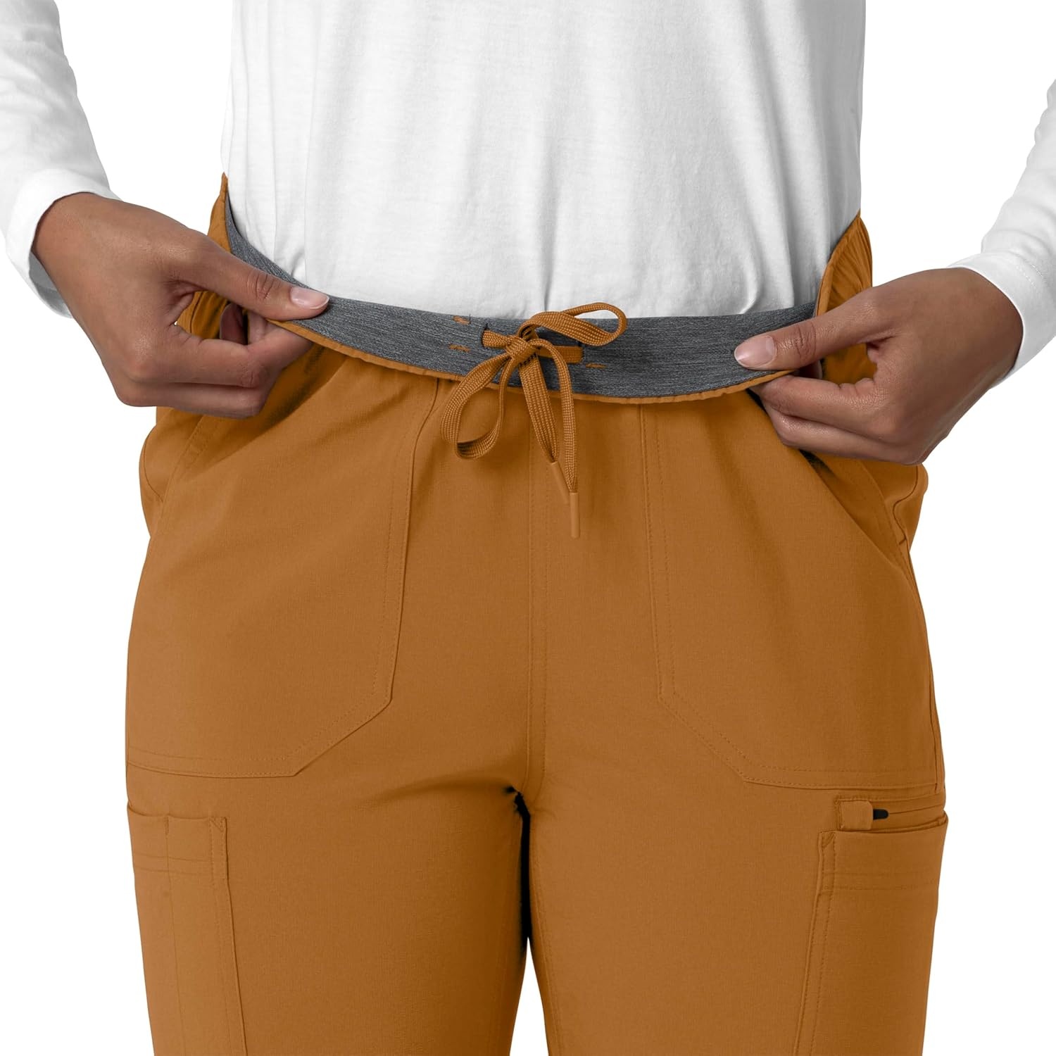 image:imageCarhartt Force CrossFlex Womens Straight Leg Cargo Scrub PantFox Brown