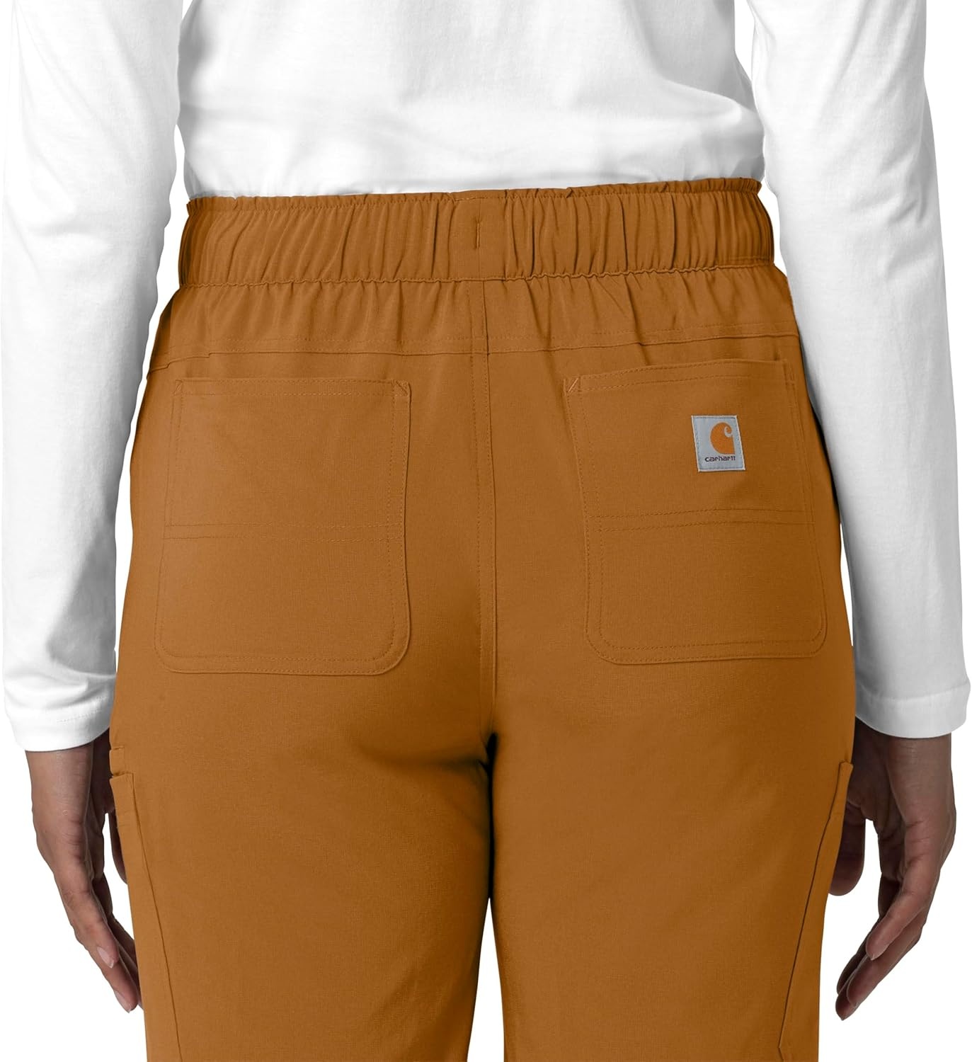 image:imageCarhartt Force CrossFlex Womens Straight Leg Cargo Scrub PantFox Brown