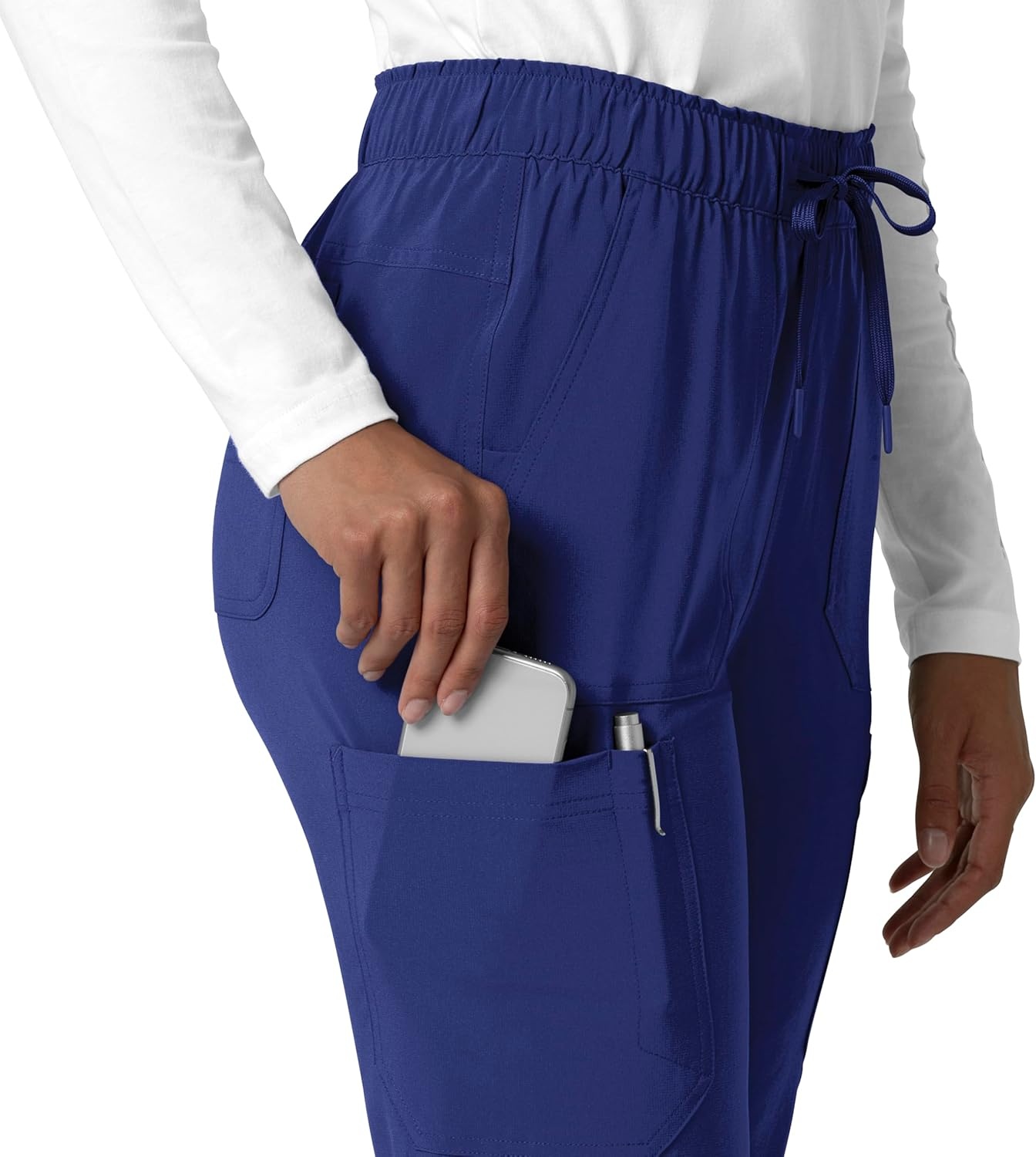image:imageCarhartt Force CrossFlex Womens Straight Leg Cargo Scrub PantGalaxy Blue