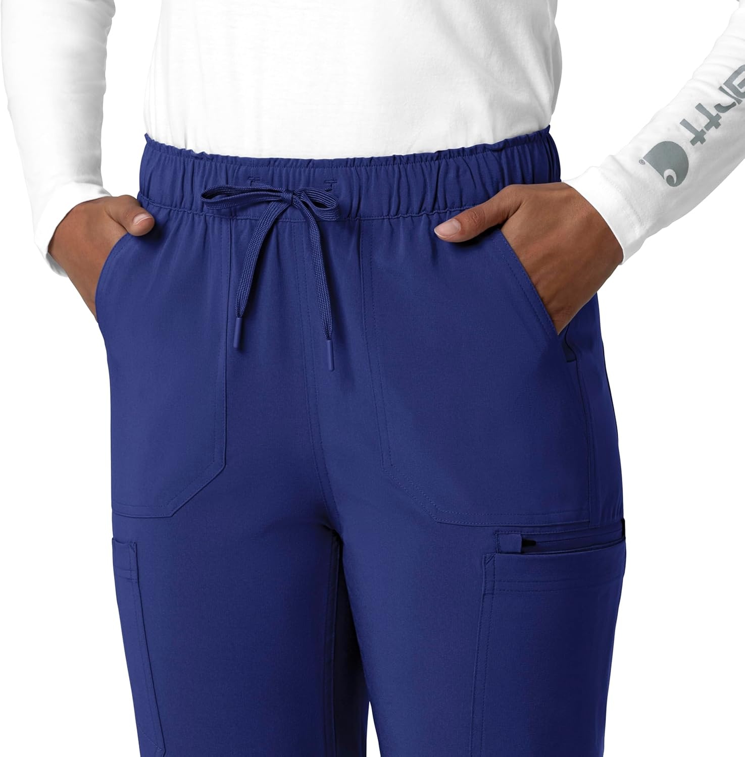 image:imageCarhartt Force CrossFlex Womens Straight Leg Cargo Scrub PantGalaxy Blue