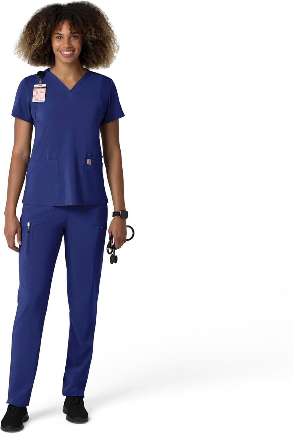 image:imageCarhartt Force CrossFlex Womens Straight Leg Cargo Scrub PantGalaxy Blue