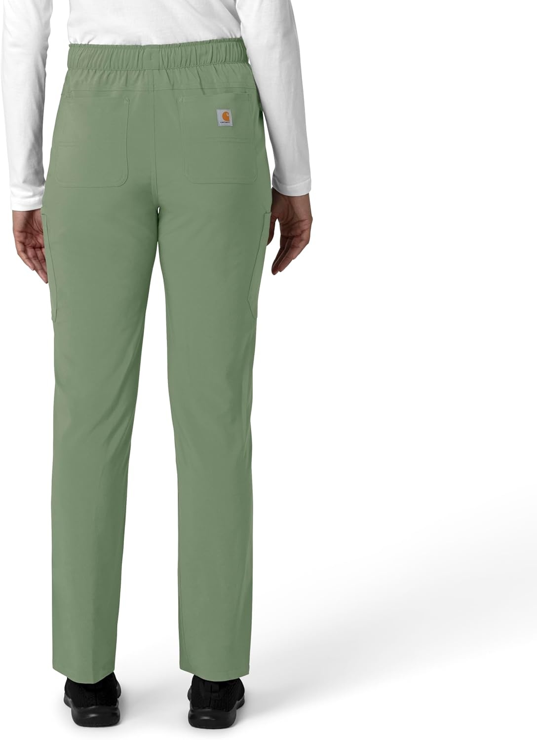 image:imageCarhartt Force CrossFlex Womens Straight Leg Cargo Scrub PantGreen Slate