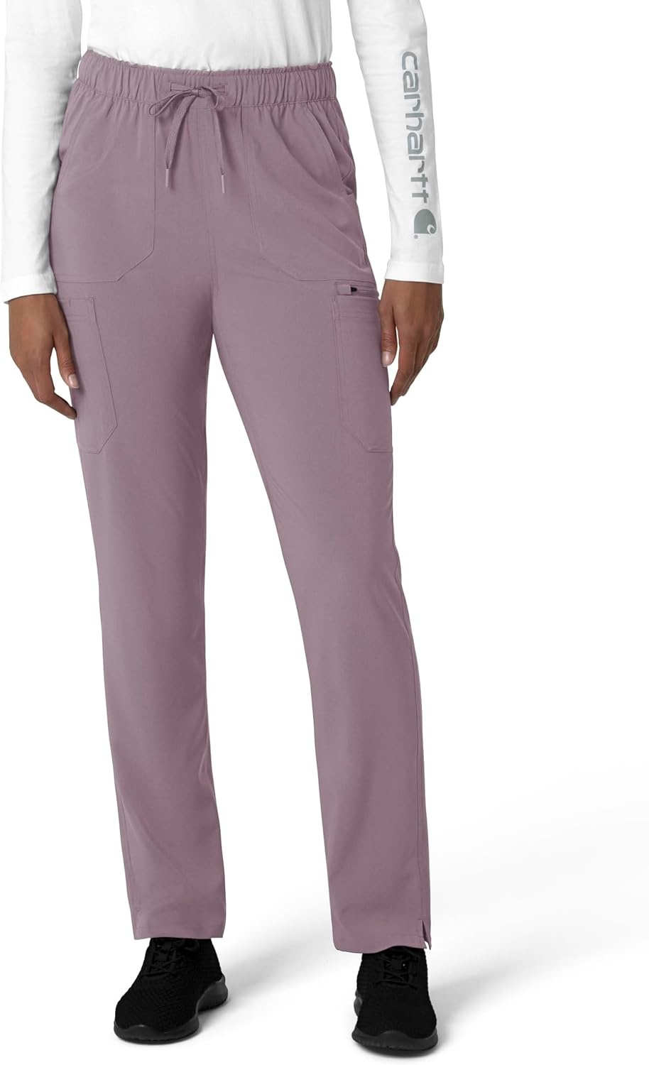 image:imageCarhartt Force CrossFlex Womens Straight Leg Cargo Scrub PantLavender Mist