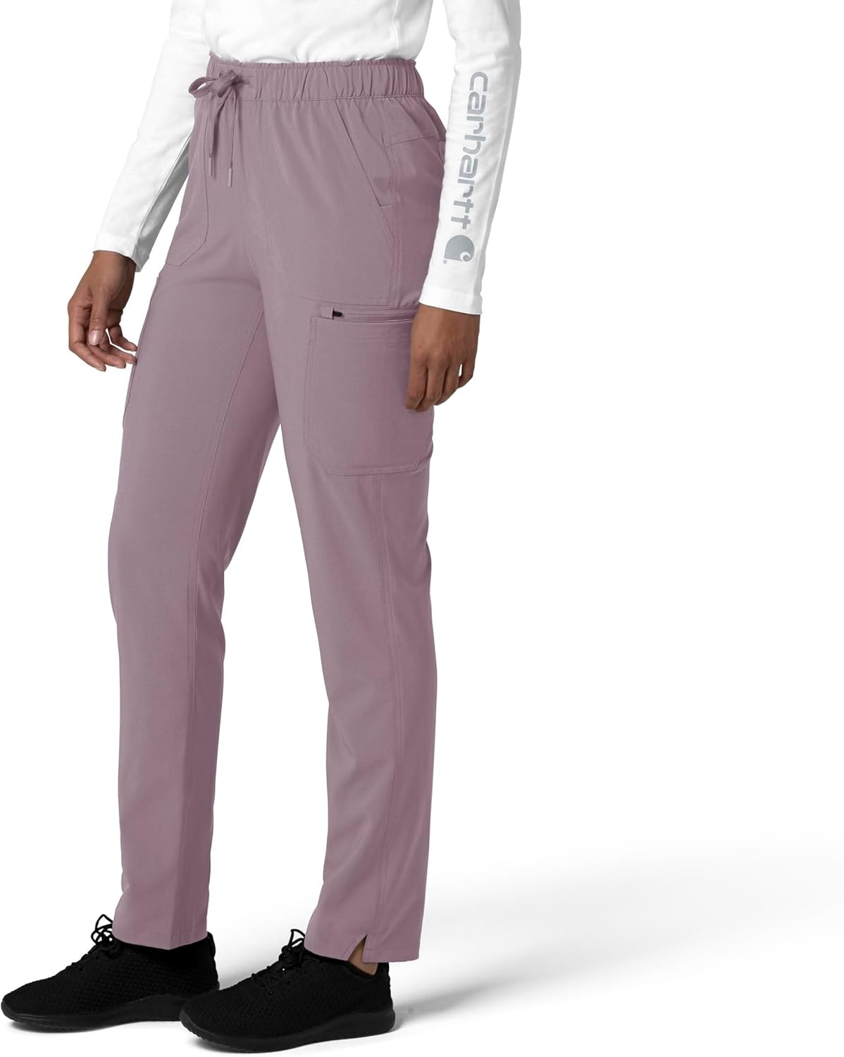 image:imageCarhartt Force CrossFlex Womens Straight Leg Cargo Scrub PantLavender Mist