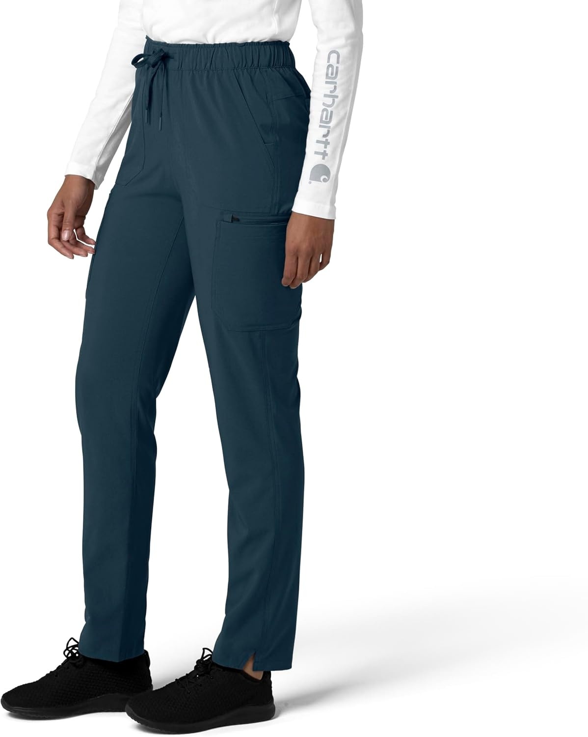 image:imageCarhartt Force CrossFlex Womens Straight Leg Cargo Scrub PantNavy