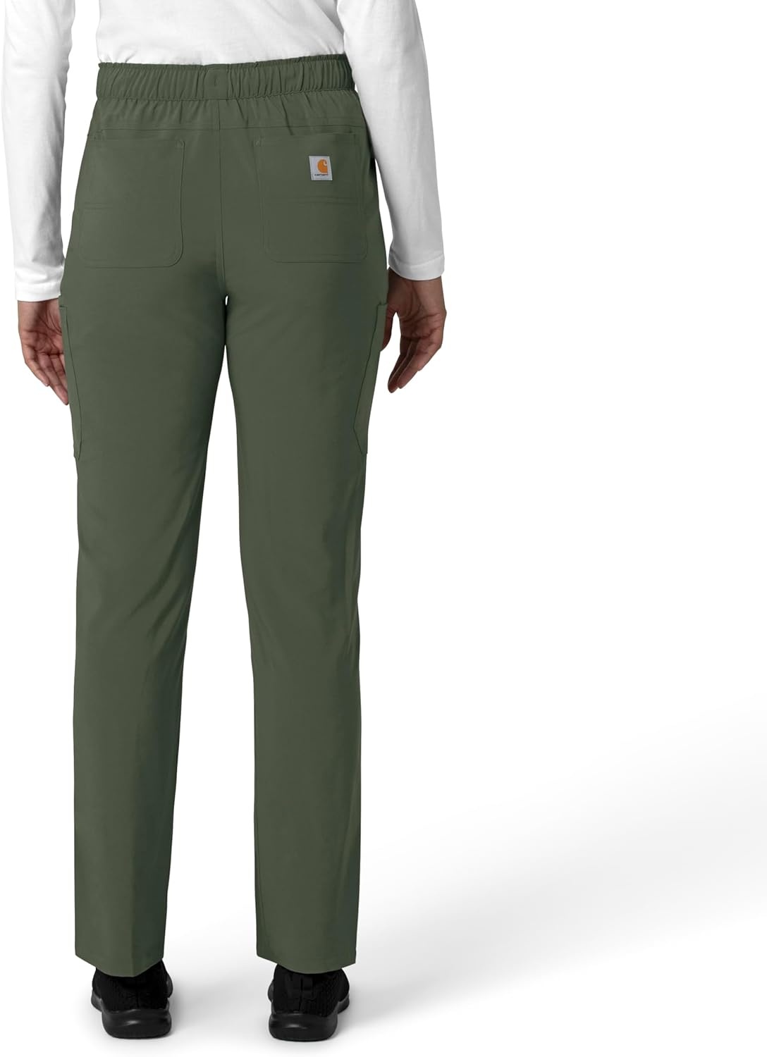 image:imageCarhartt Force CrossFlex Womens Straight Leg Cargo Scrub PantOlive