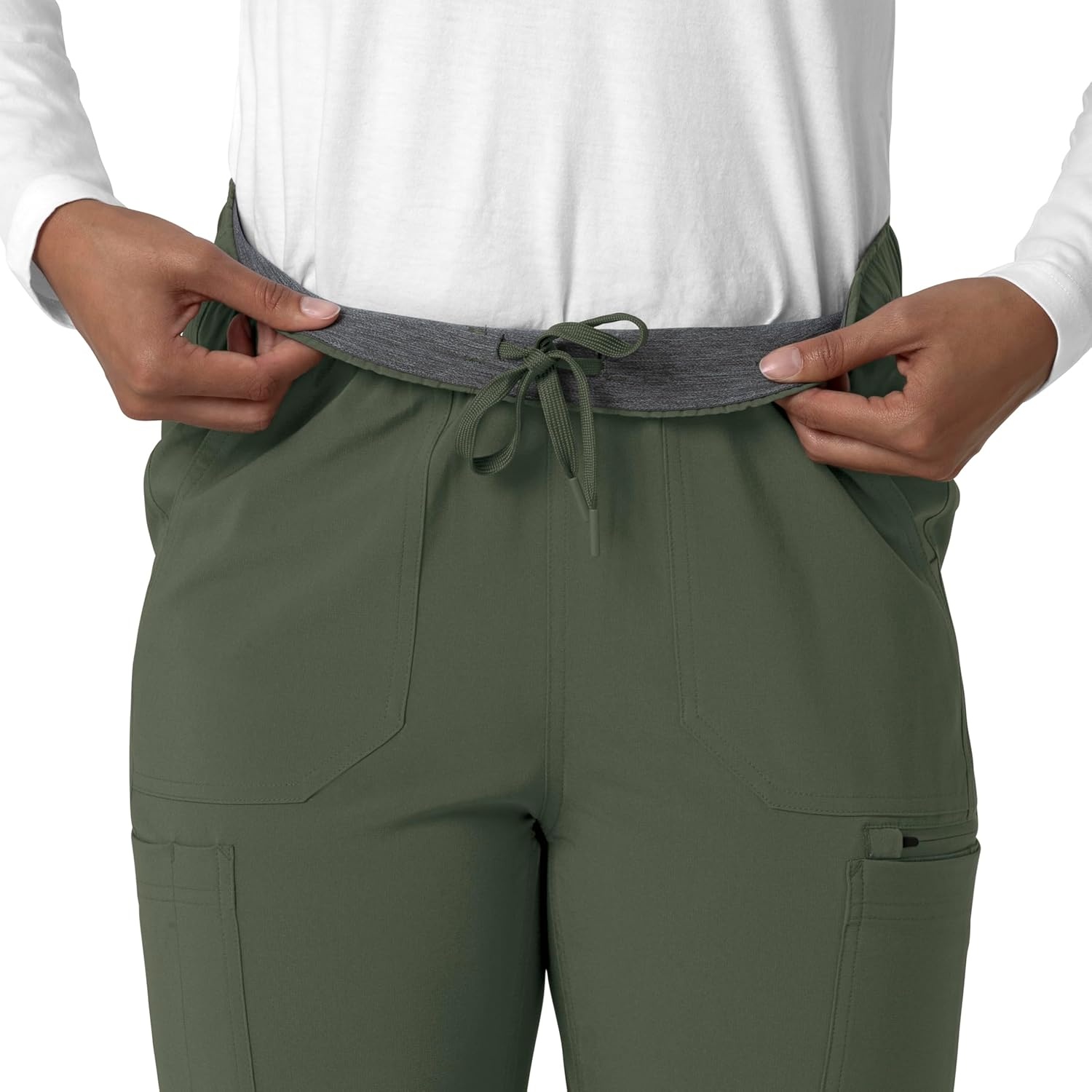 image:imageCarhartt Force CrossFlex Womens Straight Leg Cargo Scrub PantOlive